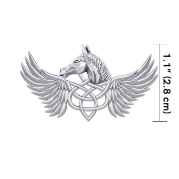 The Celtic Pegasus Silver Brooch TBC165 - Jewelry